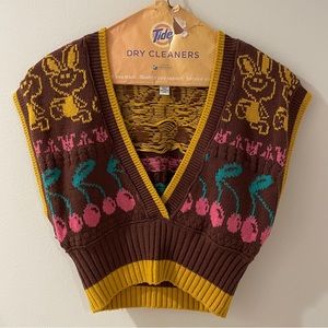 Urban outfitters cherry sweater vest